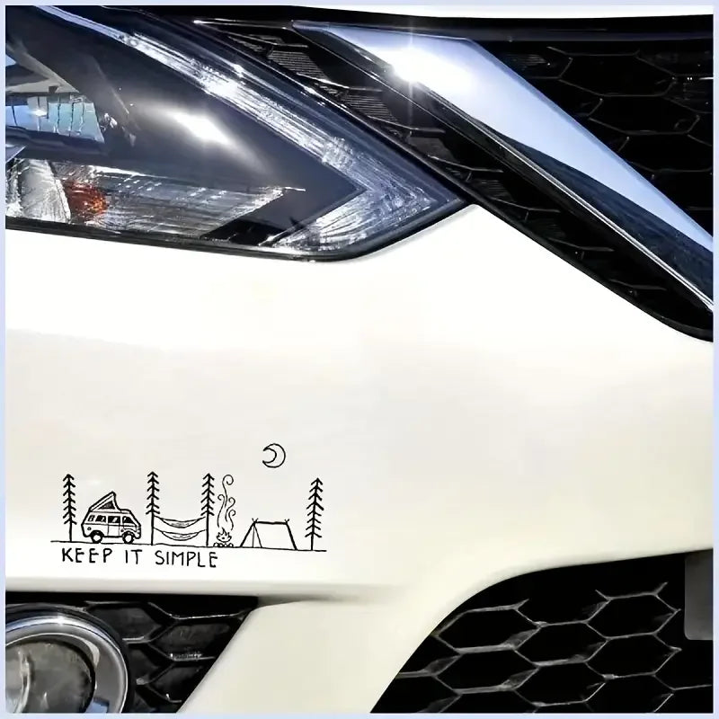 Keep It Simple - Camping Car Sticker Vinyl Decal Bumper