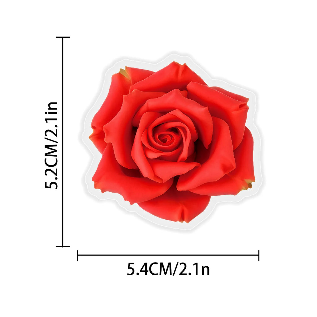 50/100 Pcs Retro Fresh Valentine Theme PET Clear Stickers DIY for Phone Laptop File Holder Desk Window Atmosphere Decor Decals