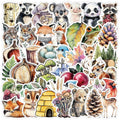 50/100PCS Cute Watercolor Animal Graffiti Stickers, Water Cup Phone Waterproof Cartoon Stickers