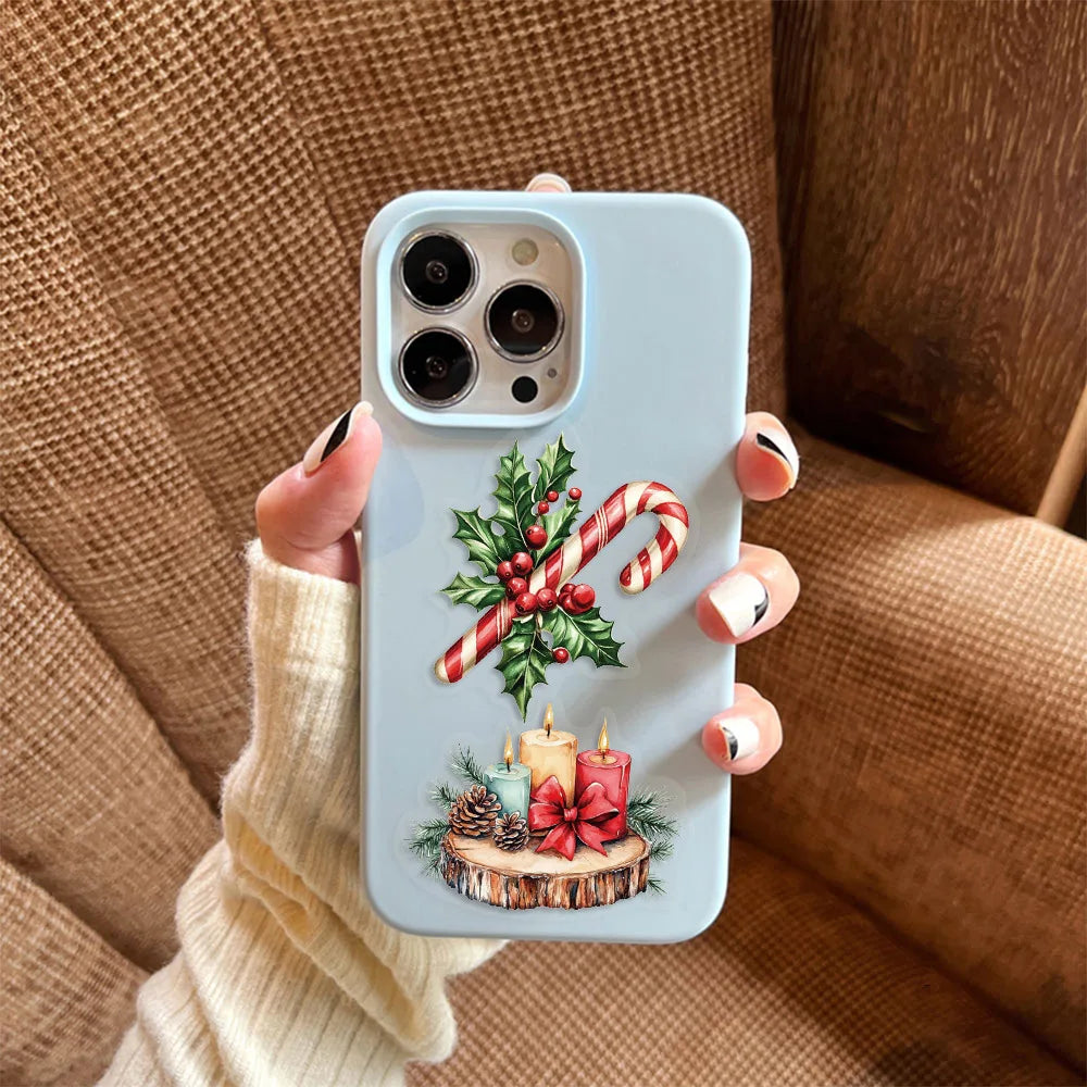 50/100 PCS Cartoon Retro Christmas Sticker Pack Waterproof Transparent PET Booklet Decorative Guitar Notebook