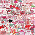 50/100PCS Valentine's Day Bookish Graffiti Stickers Phone Case Guitar Notebook Luggage DIY Decorative Waterproof Stickers
