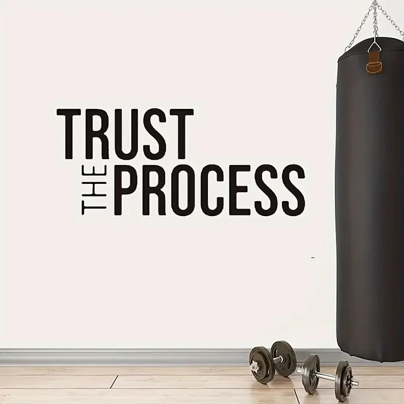 [Professional Decor] Trust The Process Motivational Wall Decal - Vinyl Sticker for Gym, Office, Classroom, or Physical Relax Roo
