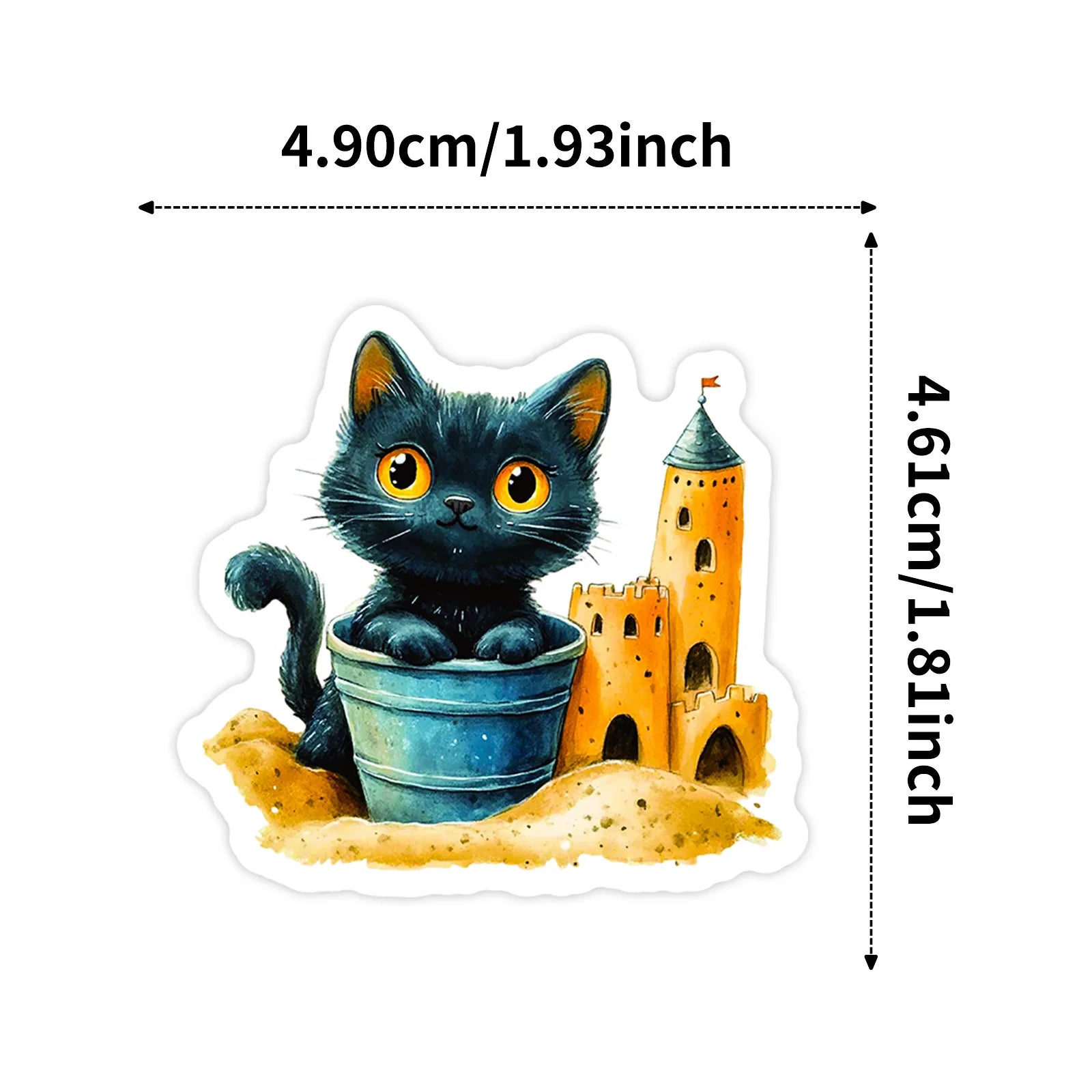 56/112Pcs Artistic Colorful Japanese Cat Doodle Stickers DIY for Scrapbook Notebook Stationery Box Pen Holder Phone Desk Bicycle