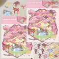 Cartoon Fairy Tale Candy House Coffee Scene 3D Landscaping Stickers Creative Pasting Nostalgia Account Creative Gift Wall Decals
