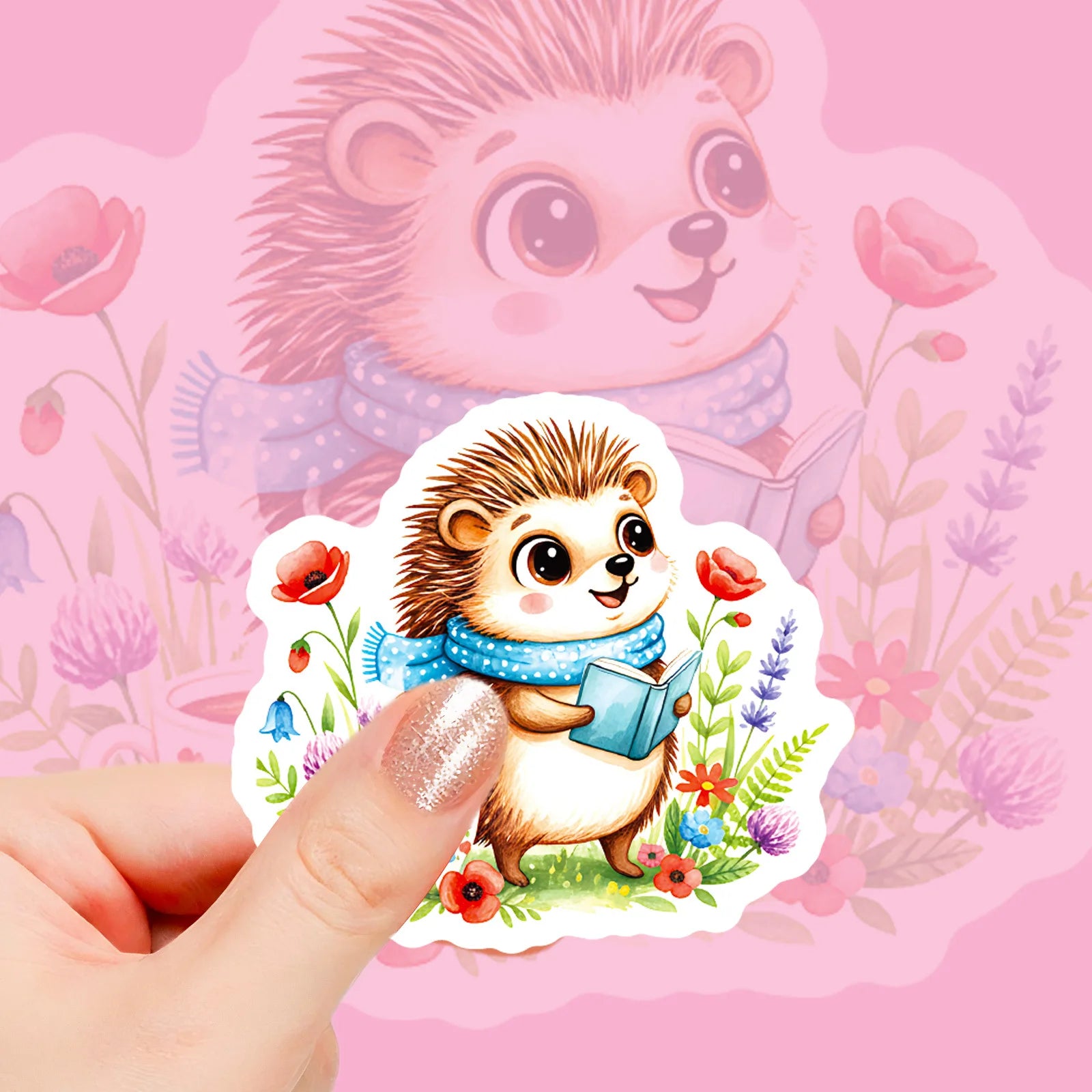 56/112 Pcs Different Poses Animated Style Hedgehog Stickers Reusable for Scrapbook Stationery Box Pen Holder Notebook Phone Deca
