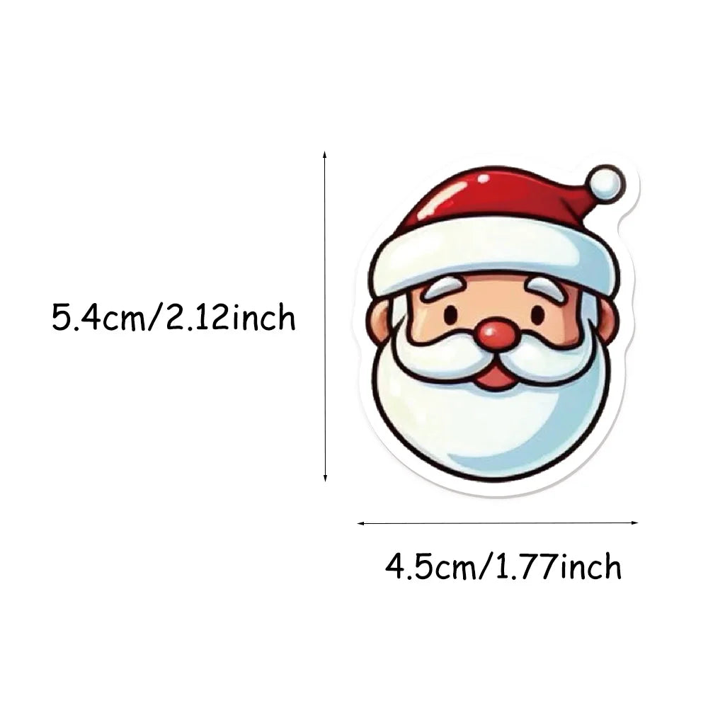 50/100PCS Kawaii Cartoon Santa Claus Aesthetic Stickers Toys Diary Laptop Scrapbook Decoration Graffiti Waterproof Stickers