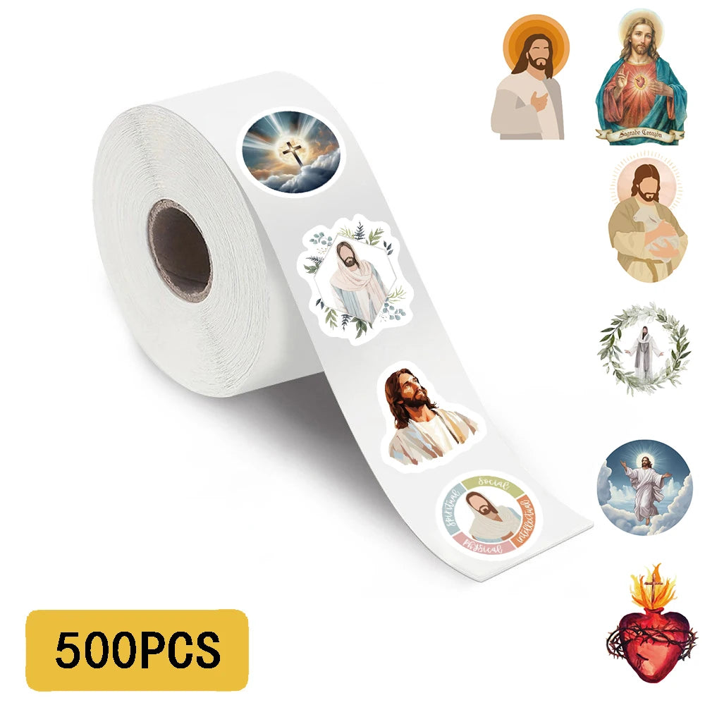 500PCS Jesus Scroll Sticker Beautiful Harajuku Skateboard Y2k Fashion Laptop Phone Cartoon Luggage Decoration Graffiti Stickers