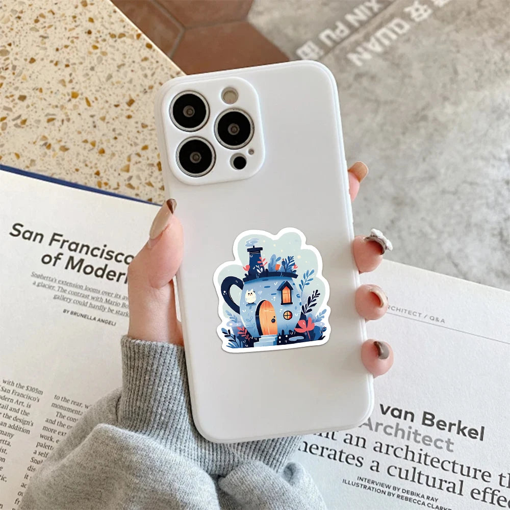 50PCS Winter Cartoon Stickers Exquisite Laptop Materials Phone Cases Laptop Suitcases Water Cups Waterproof Stickers