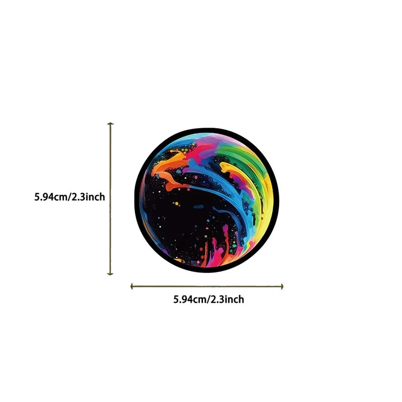 10/30/50PCS Black Edged Rainbow PVC Sticker Aesthetic Children's Decoration Scrapbooking Stationery School Supplies for Kids