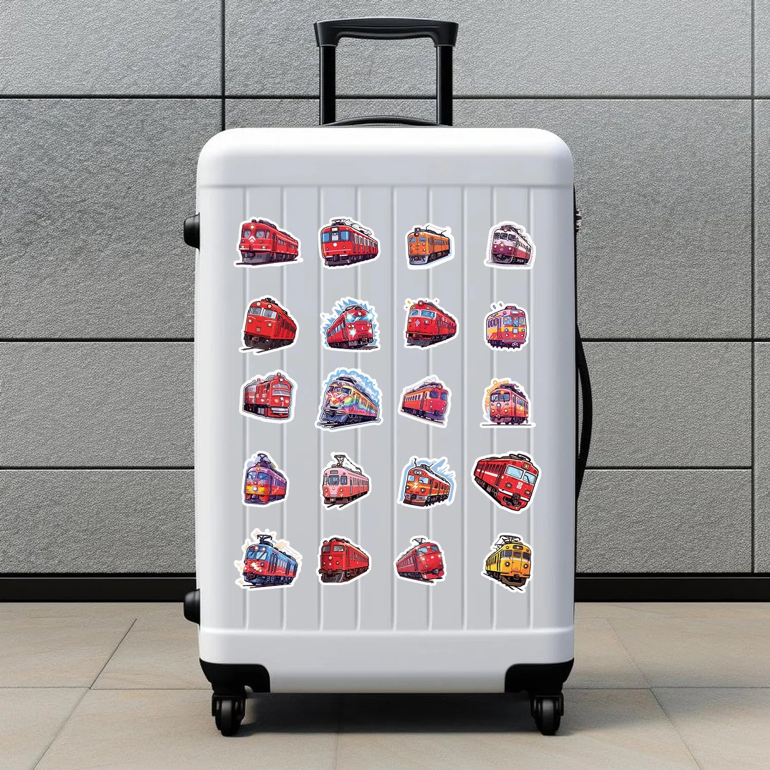 50/100 Pcs Nordic Style Locomotive Doodle Creative Stickers for Laptop Scooter Helmet Fridge Stationery Box Notebook Game Decals