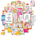 50Pcs Office Motivational Doodle Stickers, Positive Affirmation Emotional Wellness Decals for Stationery Notebook Luggage