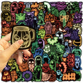 100PCS Cartoon Neon Halloween Graffiti Stickers DIY Decoration Guitar Notebook Luggage DIY Waterproof Stickers