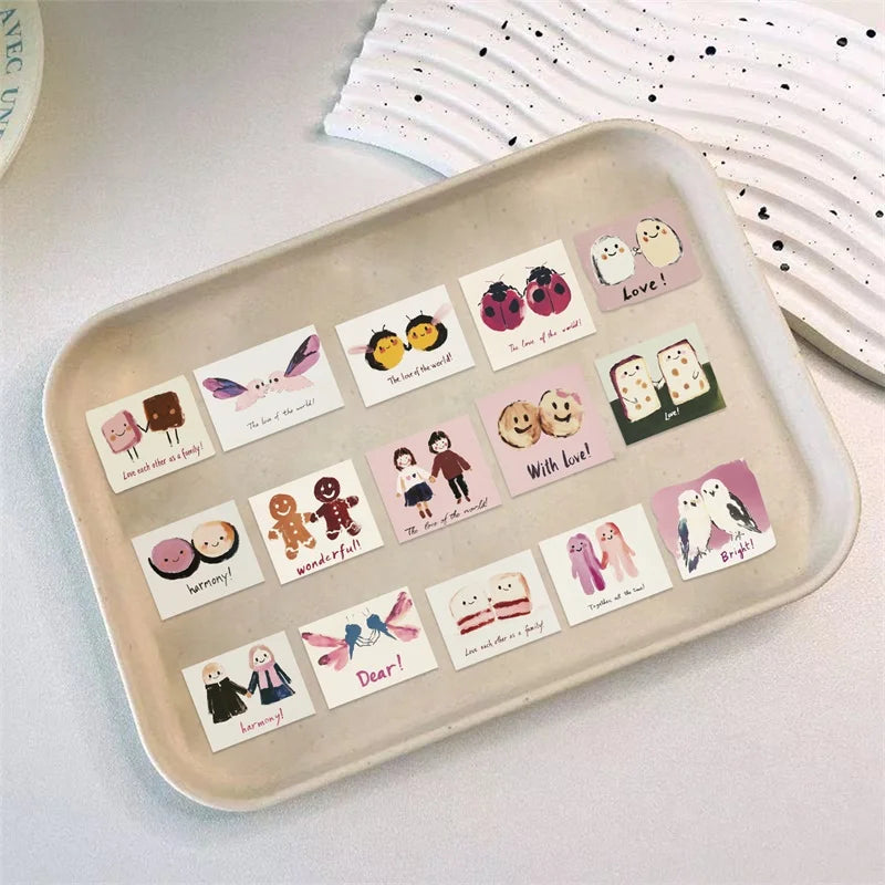 10/30/50PCS Cute Children's Drawing PVC Sticky Sticker Aesthetic DIY Decoration Scrapbooking School Stationery Supplies for Kids