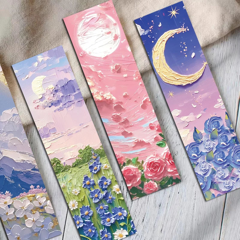 30/60PCS 3D Oil Painting Bookmarks Graffiti Harajuku Aesthetic Laptop Fashion Luggage Skateboard Unique Durable Gifts Bookmark