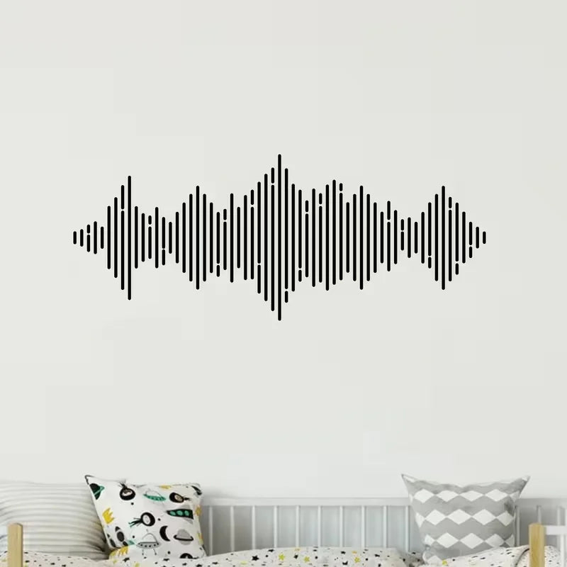 Audio Wave Wall Decal Sound Wave Wall Sticker Music Notes Wall Decor Vinyl Music Wall Art Musician Wall Sticker Recording Studio