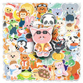 50/100PCS Graffiti Small Animal Stickers Cute Hand drawn Cartoon Waterproof Decoration Handheld Stationery Stickers