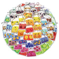 50PCS Fruit Tea Bag Cartoon Series Decorative Stickers DIY Decorative Tablet Computer Water Cup Skateboard Toy Stickers