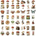 50/100PCS Retro Mushroom Sticker Harajuku Skateboard Transparent Laptop Bicycle Laptop Luggage Aesthetic Vintage Graffiti Decals