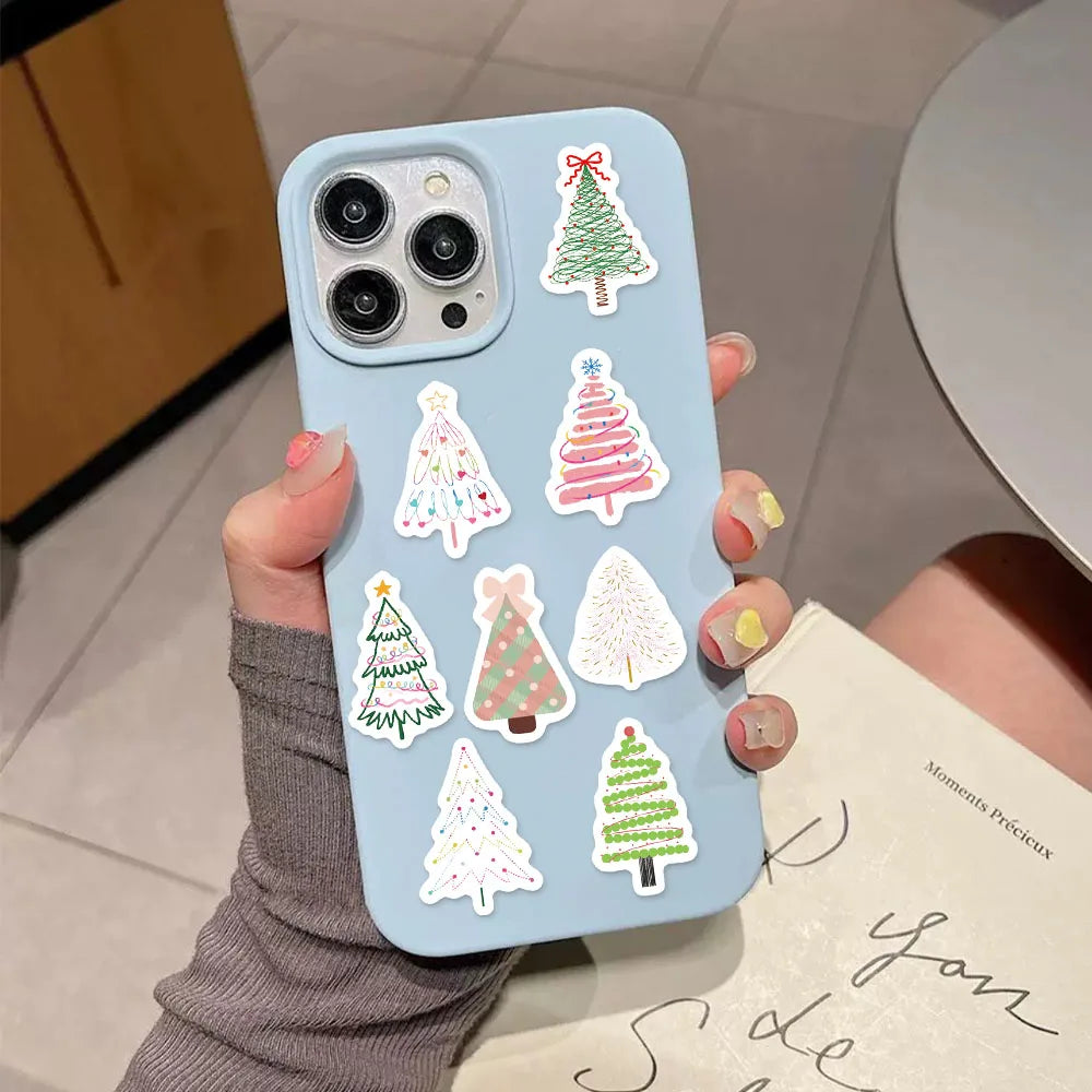 500PCS Christmas Tree Christmas Series Roll Stickers Small Pattern Decoration DIY Bags, Tablets, Water Cups, Toy Stickers