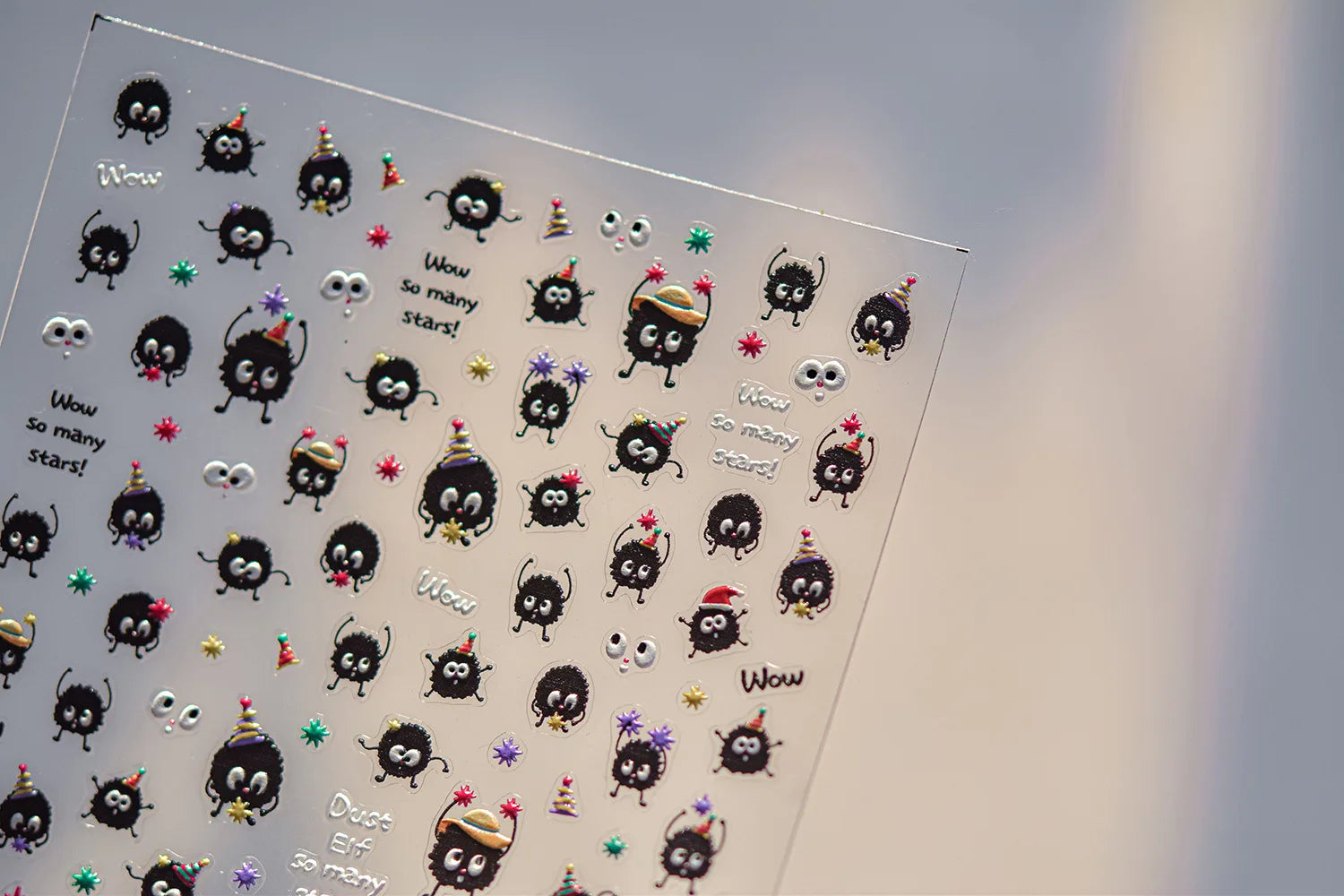 5D Embossed Nail Stickers Japanese-style cColorful Coal Ball Self Adhesive Nail Art Stickers DIY Kawaii Cartoon Manicure Decals