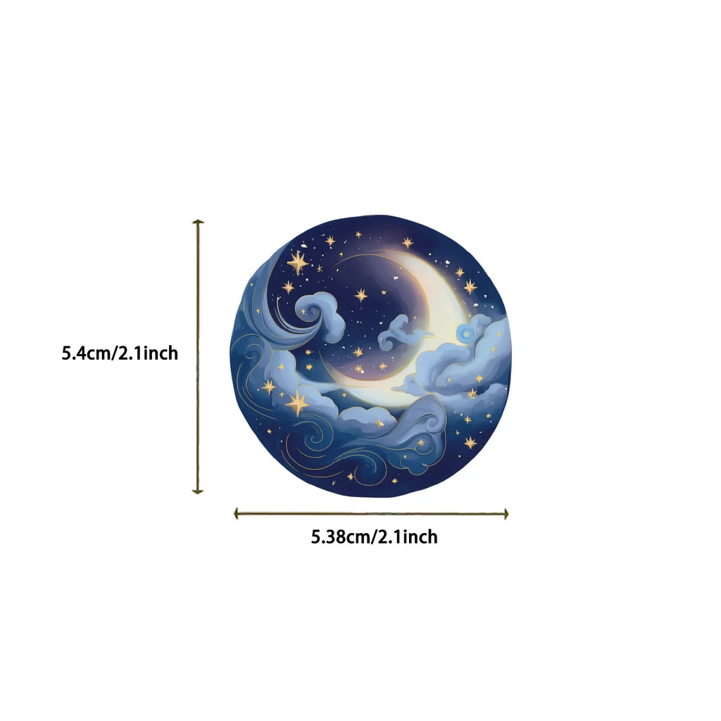 100PCS Starry Sky Magic Planet Dreamy Galaxy Stickers DIY Decor Stationery Box Notebook Pen Holder Transparent PET Stickers