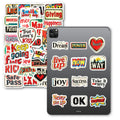 50/100 Pcs Cool Vintage Text Doodle Mix Stickers No Repeat DIY Enthusiast for Helmet Skateboard Car Phone Fade Resistant Decals