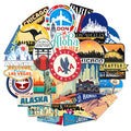 30PCS US Popular Route 66 Cartoon Fun Sticker Pack DIY Manual Account Phone Case Notebook Skateboard