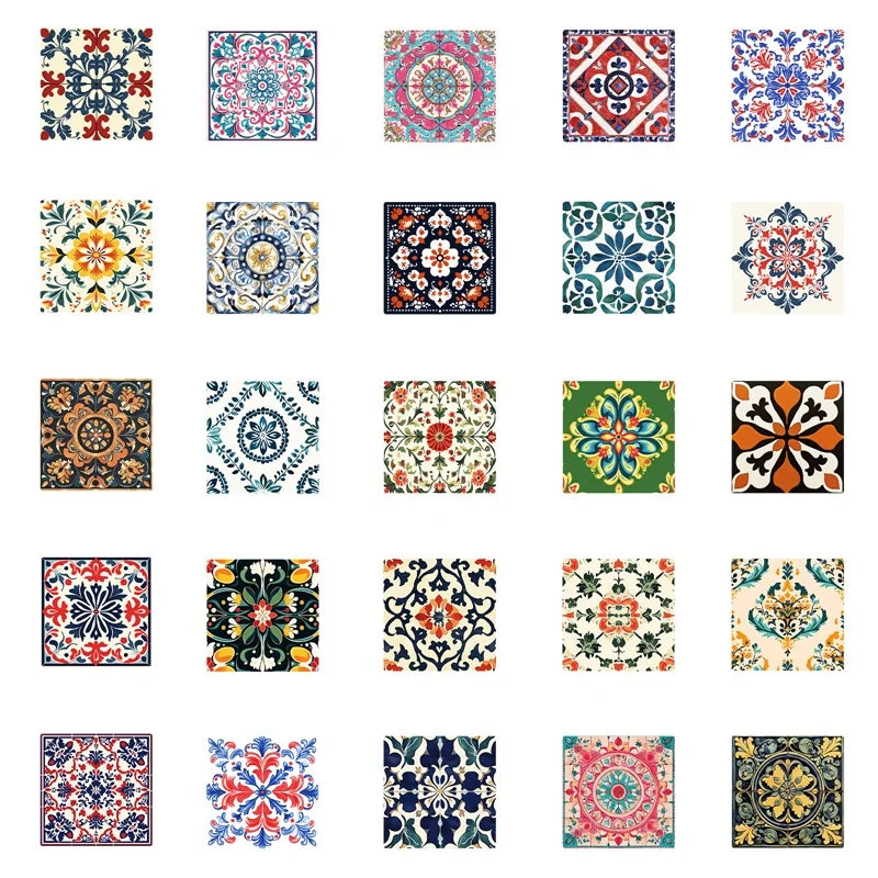 10/30/50PCS Vintage Flower Figure Sticky PVC Sticker Aesthetic Stationery DIY Decoration Scrapbooking School Supplies for Kids
