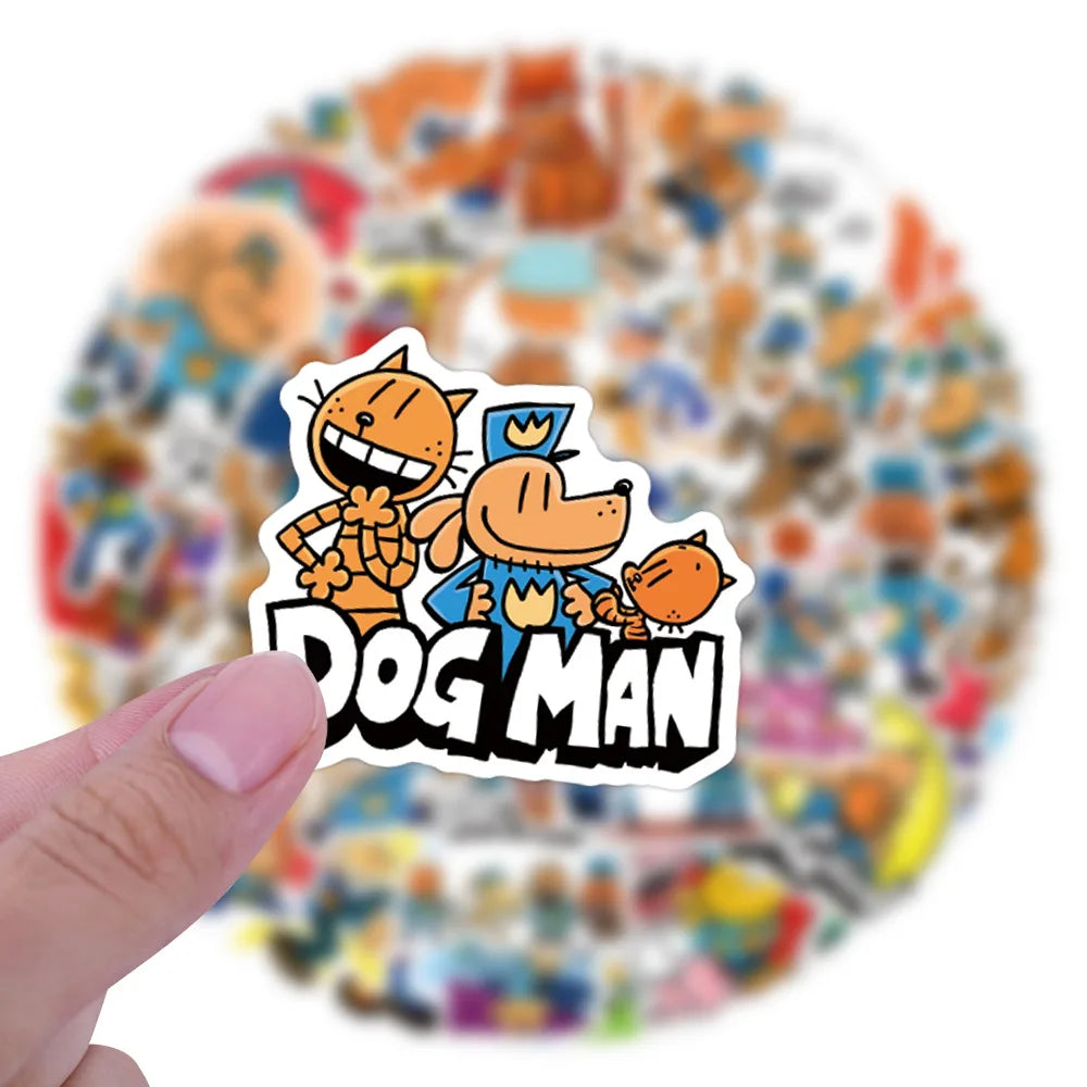 55PCS Cartoon Dog Man Detective Dog Cartoon Graffiti Stickers Luggage Bottle Helmet Stationary Stickers