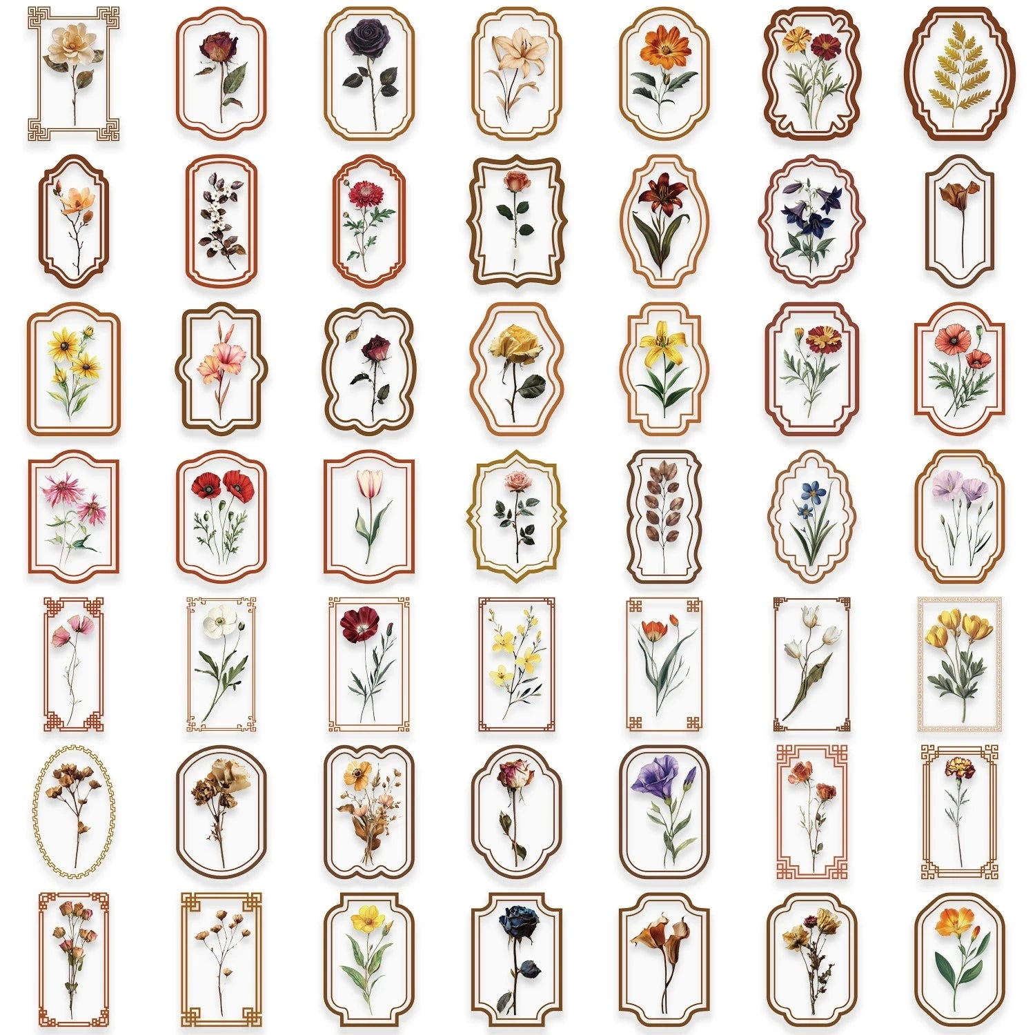 50 Pcs Transparent Ins Retro Coffee Sticker Pack Waterproof Transparent PET Ledger Material Decor Guitar Notebook Stationary