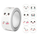 1Roll(500pcs) 1'' Round Funning Face Expressions Stickers for Kids Teacher Reward School Supplies Animal Incentive Home Decor