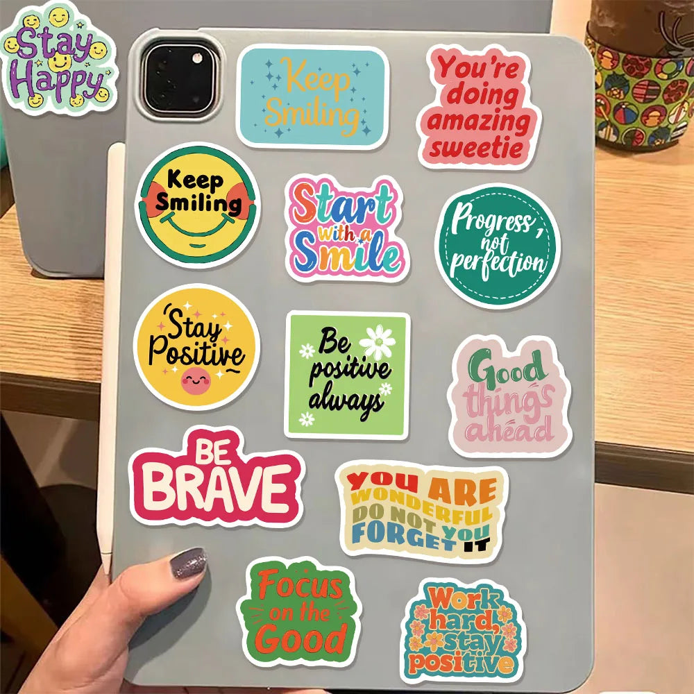 50PCS Positive Positive Stickers Harajuku Kawaii Skateboard Graffiti Stickers DIY Notebook Phone Case Manual Decorative Stickers