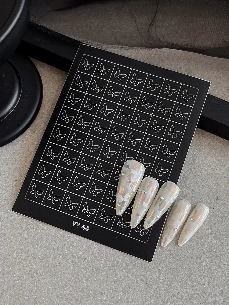 Jelly Halloween Skeleton Stickers Nail Art Cool Evil dark style decorative Nails Sticker DIY Trendy Manicure Ornaments Supplier