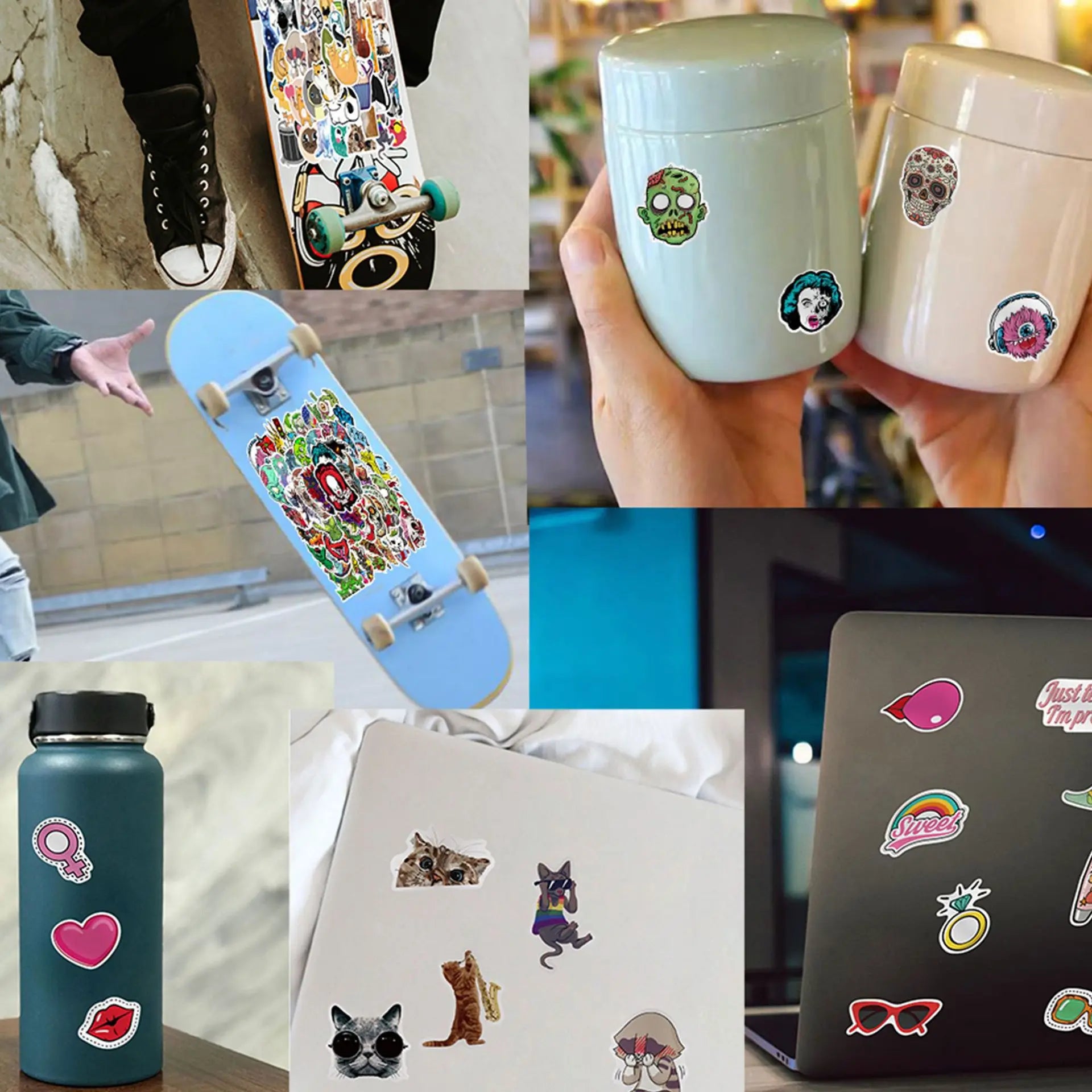 55/110PCS Creative Inspirational Spanish Handbooks DIY Phone Cases Notebook Water Cups Refrigerator Desktop Waterproof Stickers