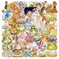 50-Pack Fairy Tale Princess PET Waterproof Plastic Stickers for DIY Phone Luggage Cup Stationery Notebook Decorative Decals