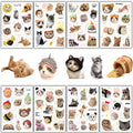 8/16Pcs Kawaii Cartoon Cute Cat Collage Sticker Nostalgia Art Picture Skateboard Bicycle Aesthetic Cool Collages Design﻿