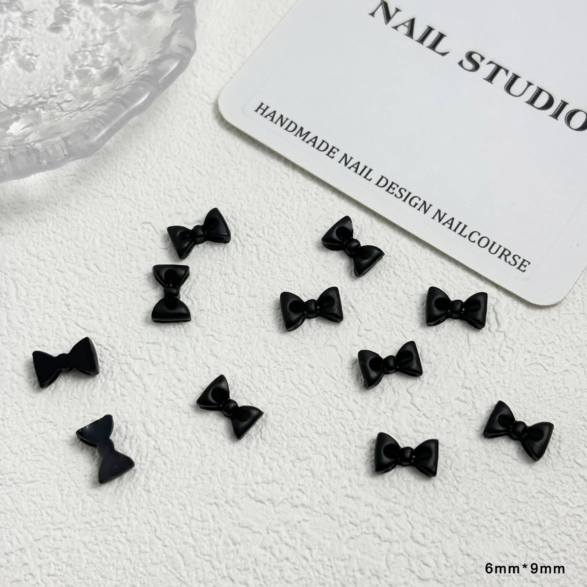 20pc Exqusitive Bows Nail Resin Charms Mini Bow Nail Art Accessories Bow Black White Rice White Bow Tie Nails Decoration Diamond