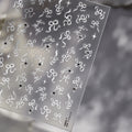 Fashion Lace Flower Charming Nail Stickers Luxury 5D Crystal Diamond Pearl Nail Art Stickers Self Adhesive Manicure Tools Decals