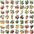 50pcs Fruit Stickers Blueberry Transparent PET Stickers DIY For Scrapbook, Journaling, Laptop, Bumper, Skateboard, Water Bottles