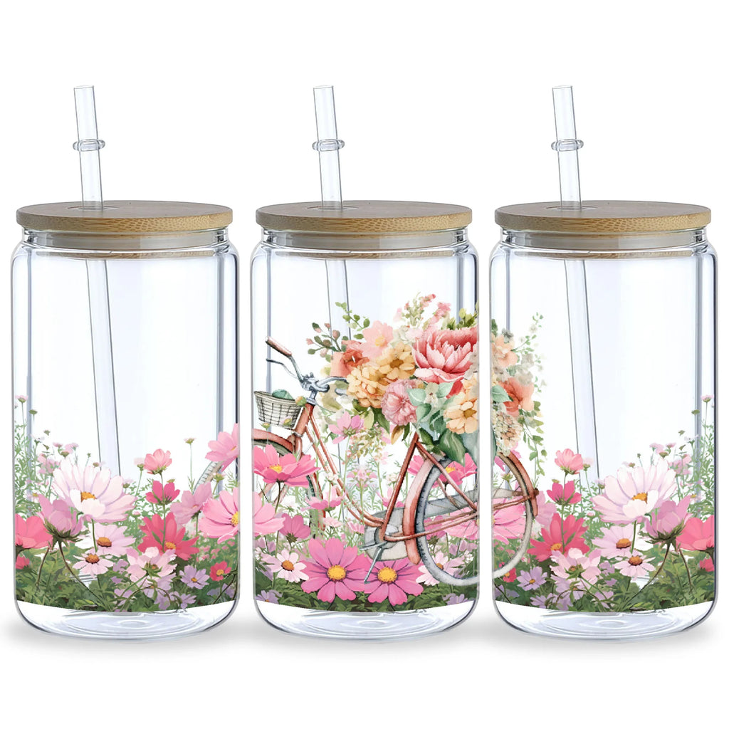 5 sheets of plant UV transfer waterproof self-adhesive stickers for mugs water bottles, DTF transfer stickers for 16 oz glass