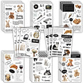 8/16PCS Black White Holiday Collage Stickers Harajuku Laptop Luggage Coffee Retro Skateboards Bicycle Phone Exquisite Sticker