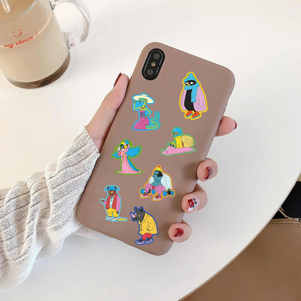50PCS Colorful Graffiti Animals Sticker Cartoon Laptop Halloween Cute Kawaii Graffiti Skateboard Waterproof Phone Sticker