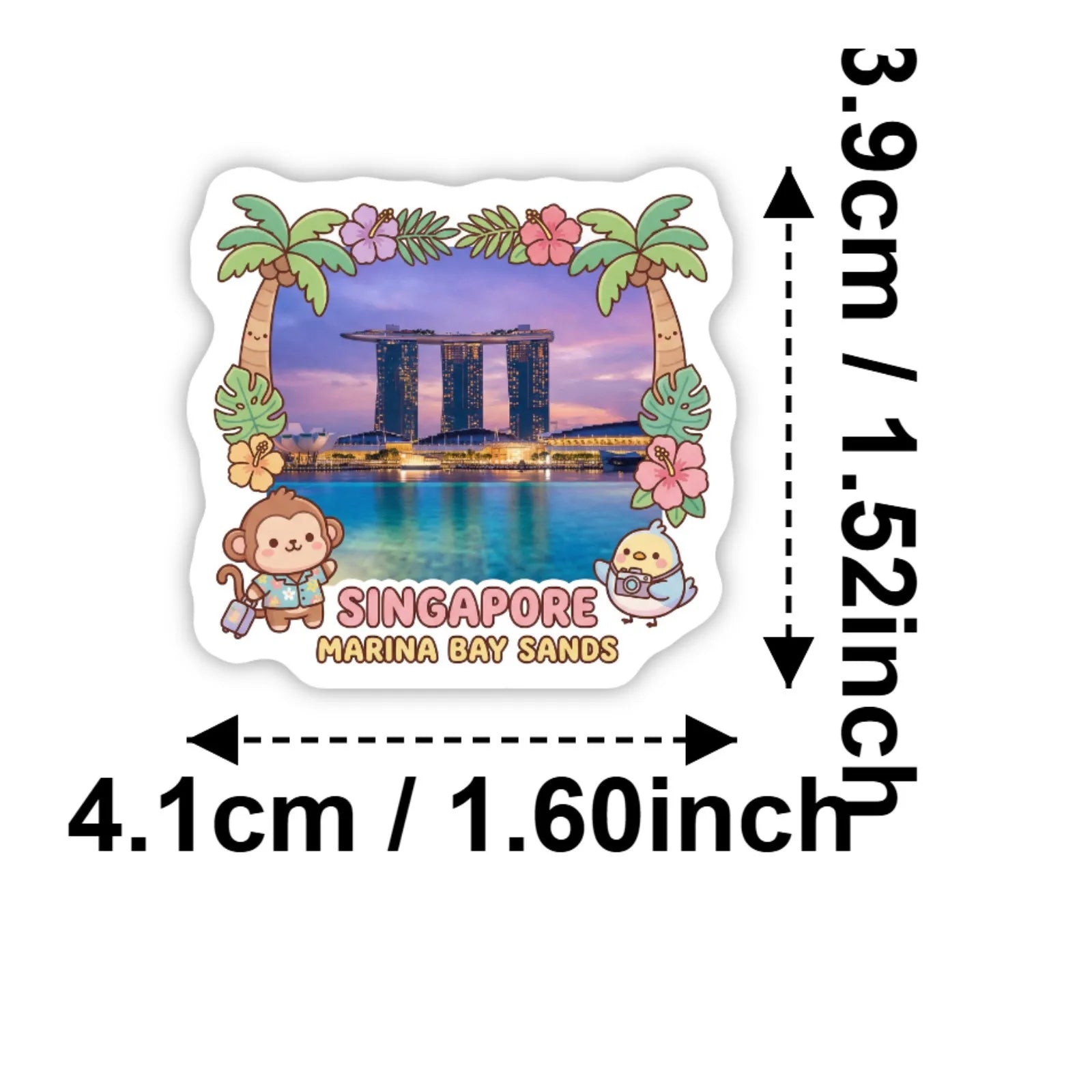 50/100 Pcs Cartoon World Landmark Architecture Travel Stickers DIY for Suitcase Diary Scrapbook File Holder Helmet Thick Decals