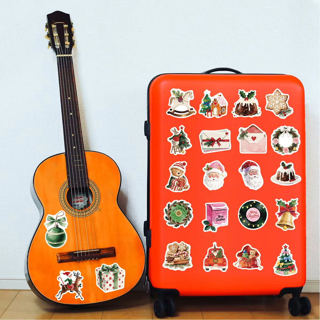50PCS Christmas Aesthetics Stickers Notebook Laptop Coffee Phone Motorcycle Cup Supplies PVC Notebook Scrapbooking Sticker