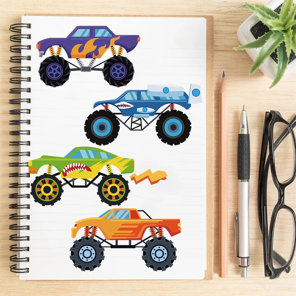 8PCS Cool off-road Vehicle Collage Sticker Motorcycle Casual Skateboard Art Casual Phone Coffee Fashion Laptop Collage Sticker