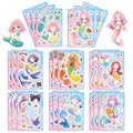 8PCS Cute Mermaid Cartoon Collage Stickers Set DIY Brochure Decorative Notebook Tablet Toy Stickers