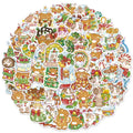 50PCS Christmas Cute Shining Little Cow Sticker Manual Laptop Guitar Luggage Bicycle Skateboard Waterproof Sticker Toy