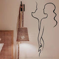 1pc Abstract Couple Wall Decal - Self-Adhesive, Removable Sticker for Bedroom, Living Room, Entryway & Porch Decor - Perfect for