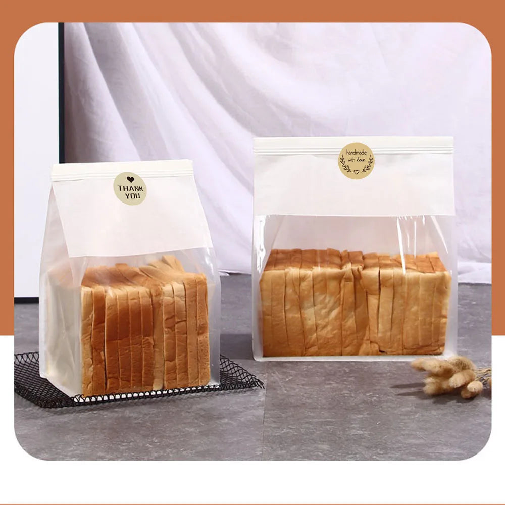 500Pcs Kraft Paper Handmade with Love Thank YOU Stickers DlY Decoration Label Perfect For Adorn Gifts and Baking Sealing