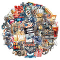50PCS Transparent Movie Projector Technology Fun Decoration Graffiti Stickers DIY Phone Case Laptop Tablet Toy Stickers